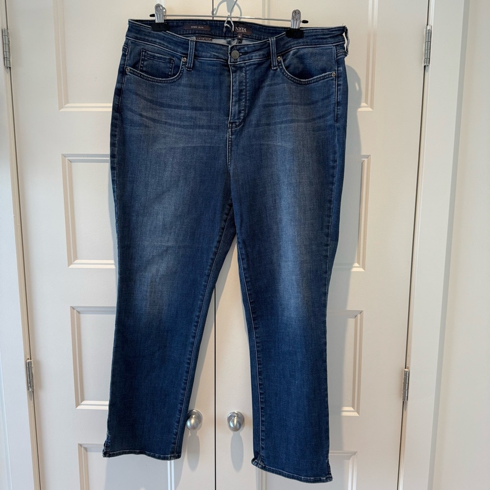 NYDJ Dark Blue Straight Leg Jeans - SIZE 16